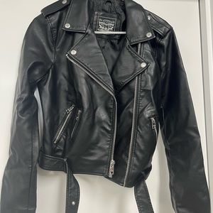 Levi's Faux Leather Belted Motorcycle Jacket